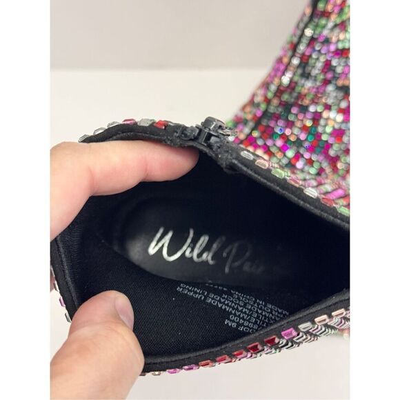 Wild Pair Dress Boots Multicolor Pointed Toe Block Heel Fashion Boots Size 9 NEW - Picture 5 of 10